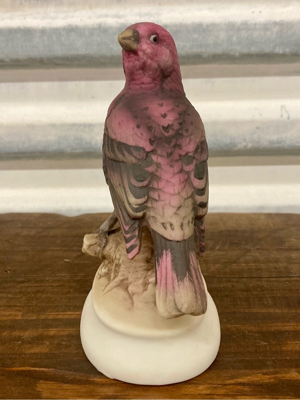 Lefton China "House Finch" Hand Painted Ceramic Bird Figurine KW4206 Pink Brown - Picture 4 of 12